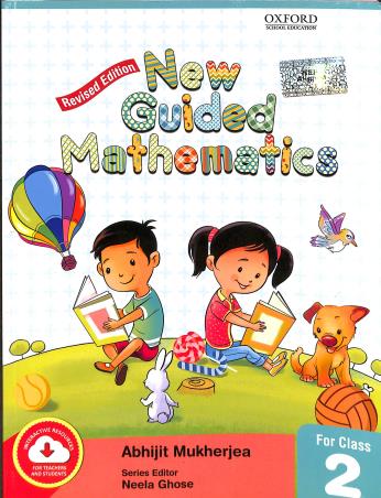 Book cover number 1 for New Guided Mathematics Class 2 written by Abhijit Mukherjea published by Oxford University Press