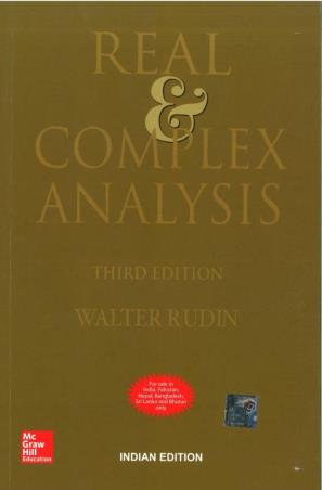 Book cover number 1 for Real And Complex Analysis written by Walter Rudin published by McGraw Hill Education Private Limited