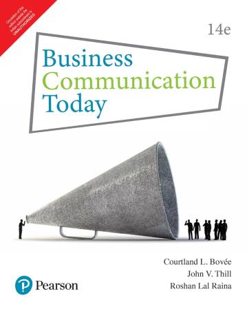 Book cover number 1 for Business Communication Today written by Courtland L. Bovee, John V. Thill, Roshan Lal Raina published by Pearson Education