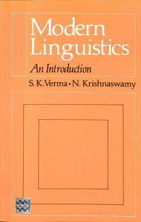 Book cover number 1 for Modern Linguistics : An Introduction written by S. K. Verma, N. Krishnaswamy published by Oxford University Press