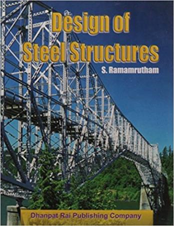 Book cover number 1 for Design Of Steel Structures written by S. Ramamrutham published by Dhanpat Rai Publishing Company (P) Ltd.