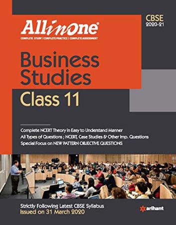 Book cover number 1 for All in One Business Studies CBSE Class 11 written by Ritu Batra published by Arihant Prakashan