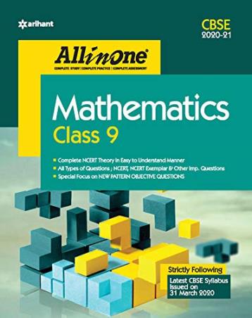Book cover number 1 for All in One Mathematics CBSE Class 9 (2020-21) written by Amit Rastogi, Nitika Singh Bisla published by Arihant Prakashan