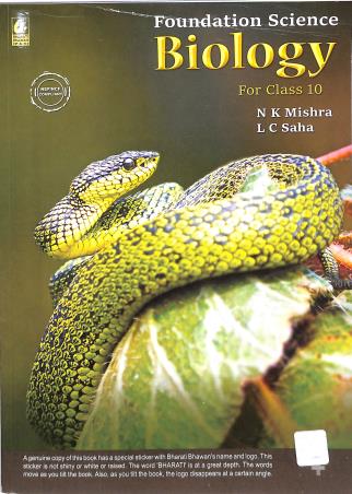 Book cover number 1 for Foundation Science Biology Class 10 (NEP / NCF) written by L. C. Saha, N. K. Mishra published by Bharati Bhawan Publishers & Distributors