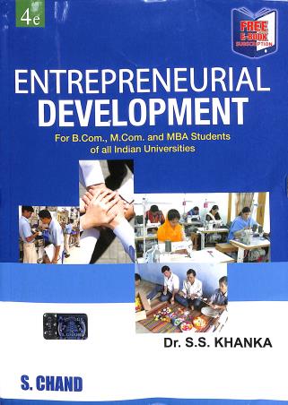 Book cover number 1 for Entrepreneurial Development written by S. S. Khanka published by S. Chand Publishing