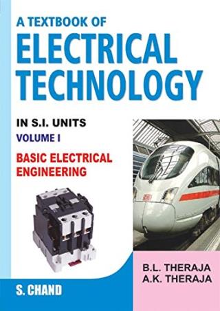 Book cover number 1 for A Textbook Of Electrical Technology Volume 1 written by B. L. Theraja published by S. Chand Publishing