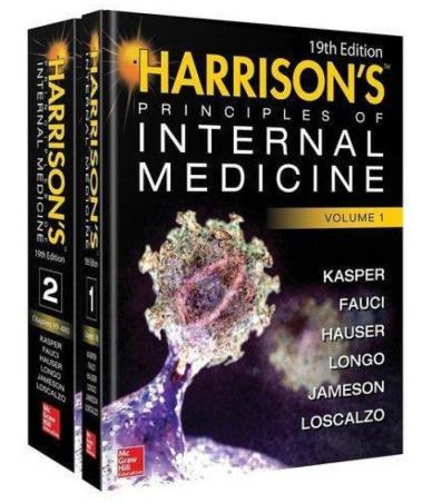 Book cover number 1 for Harrison's Principles Of Internal Medicine Volume 1 and 2: 19th Edition written by Harrison published by McGraw Hill Education Private Limited