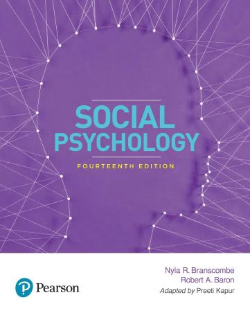 Book cover number 1 for Social Psychology written by Robert A. Baron, Nyla R. Branscombe published by Pearson Education