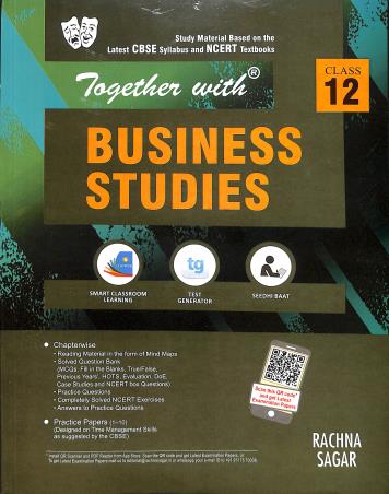 Book cover number 1 for Together With Business Studies CBSE Class 12 written by Yogesh Vijay, Vikas Vijay published by Rachna Sagar Pvt. Ltd.