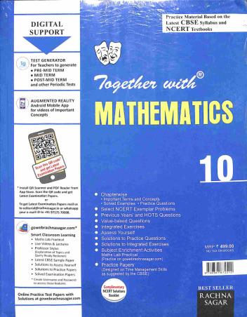 Book cover number 1 for Together With Mathematics CBSE : Class 10 written by S. K. Batra published by Rachna Sagar Pvt. Ltd.