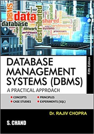 Book cover number 2 for Database Management Systems (DBMS) written by Rajiv Chopra published by S. Chand Publishing