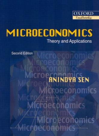 Book cover number 1 for Microeconomics: Theory and Applications written by Anindya Sen published by Oxford University Press