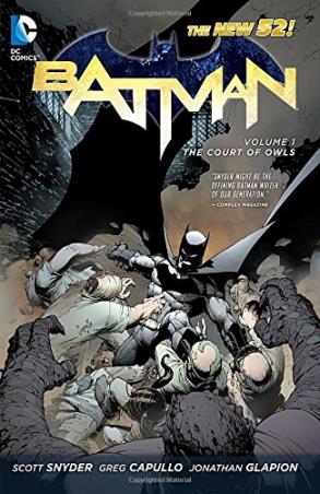 Book cover number 1 for Batman Volume 1: The Court of Owls written by Scott Snyder published by DC Comics