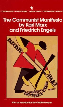 Book cover number 1 for The Communist Manifesto written by Karl Marx, Friedrich Engels published by Bantam Books