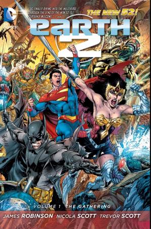 Book cover number 1 for Earth 2 : Volume -1 The Gathering written by James Robinson published by DC Comics