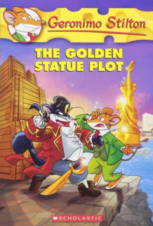 Book cover number 1 for Geronimo Stilton -55 : The Golden Statue Plot written by Elisabetta Dami published by Scholastic