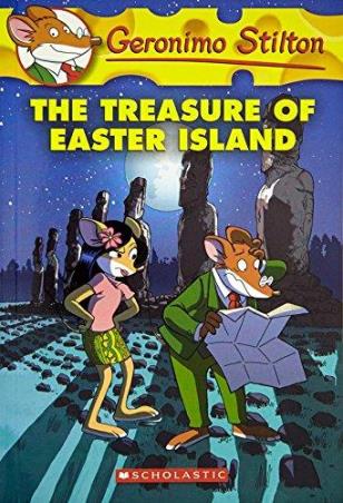 Book cover number 1 for Geronimo Stilton -60 : The Treasure Of Easter Island written by Elisabetta Dami published by Scholastic