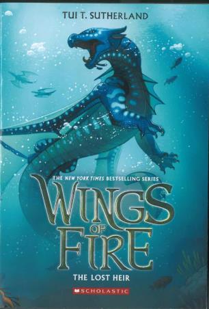 Book cover number 1 for Wings Of Fire 2 : The Lost Heir written by Tui T. Sutherland published by Scholastic