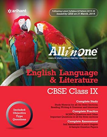 Book cover number 1 for All In One English Language & Literature CBSE Class 9 (2019-20) written by Gajendra singh published by Arihant Prakashan
