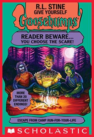 Book cover number 1 for Goosebumps - 19: Escape From Camp Run For Your Life written by R. L. Stine published by Scholastic