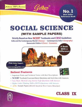 Book cover number 1 for Golden Social Science Class 9 written by Sudha Rastogi, S. A. Siddiqui, J. P. Singhal published by New Age International (P) Limited, Publishers