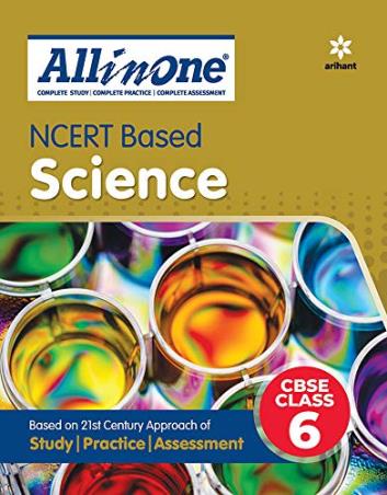 Book cover number 1 for All In One Science CBSE Class 6 written by Poonam Singh, Satyam, Dinesh Kumar published by Arihant Prakashan