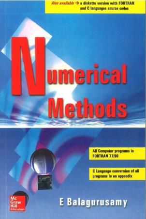 Book cover number 1 for Numerical Methods written by E. Balagurusamy published by McGraw Hill Education Private Limited