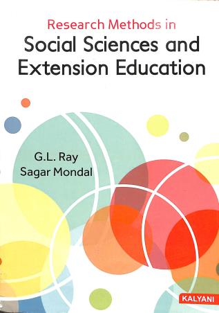 Book cover number 1 for Research Methods In Social Sciences And Extension Education written by G. L. Ray, Sagar Mondal published by Kalyani Publishers