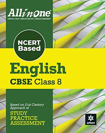 Book cover number 1 for All In One English CBSE Class 8 written by Mridula Sharma, Tanveen Kaur, Denu Sapra published by Arihant Prakashan