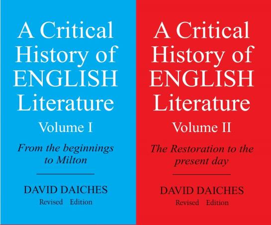 Book cover number 1 for A Critical History Of English Literature Volume 1 & 2 written by David Daiches published by Supernova Publishers