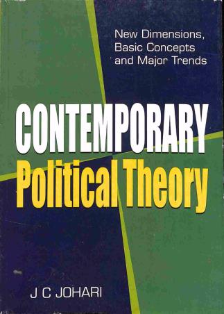 Book cover number 1 for Contemporary Political Theory: New Dimensions, Basic Concepts And Major Trends written by J. C. Johari published by Sterling Publishers Private Limited
