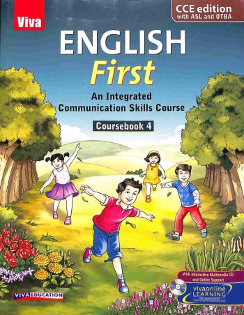 Book cover number 1 for English First Coursebook 4 CCE (An Integrated Communication Skills Course) written by Anju Gupta published by Viva Education