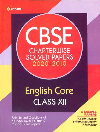 Book cover number 1 for CBSE Chapterwise Solved Papers (2020-2010)  English Core Class 12 written by Gajendra singh published by Arihant Prakashan