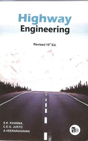 Book cover number 1 for Highway Engineering written by S. K. Khanna, C. E. G. Justo, A. Veeraragavan published by Nem Chand & Bros.