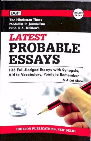 Book cover number 1 for Latest Probable Essays written by R. S. Dhillon published by Dhillon Group of Publications