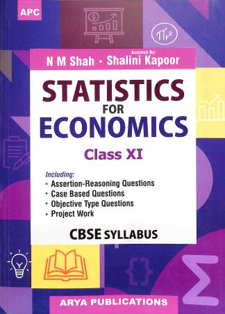 Book cover number 1 for APC Statistics For Economics Class 11 written by N. M. Shah published by Arya Publications
