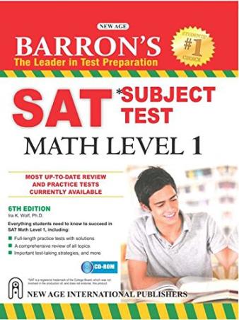 Book cover number 1 for Barron's SAT Subject Test Math Level 1 written by Ira K. Wolf published by New Age International (P) Limited, Publishers