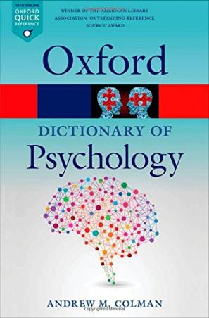 Book cover number 1 for Oxford Dictionary of Psychology written by Andrew M. Colman published by Oxford University Press