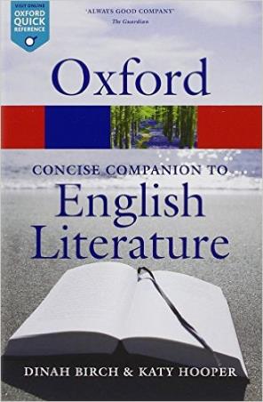Book cover number 1 for Oxford Concise Companion to English Literature written by Dinah Birch, Katy Hooper published by Oxford University Press