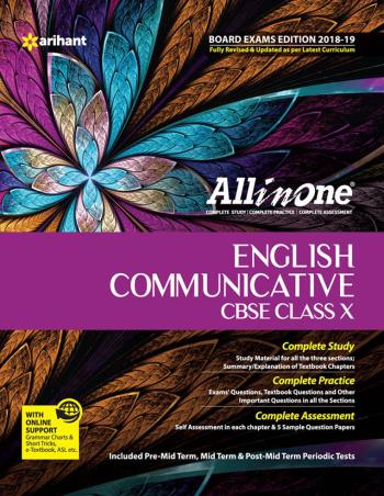 Book cover number 1 for All in One English Communicative CBSE Class 10 written by Gajendra singh published by Arihant Prakashan