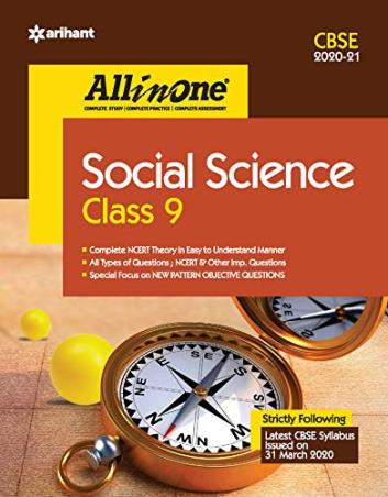 Book cover number 1 for All In One social Science CBSE Class 9 (2020-21) written by Farah Sultan, Madhumita Patra published by Arihant Prakashan