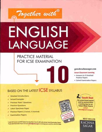 Book cover number 1 for Together With English Language ICSE Class 10 written by A. K. Saxena published by Rachna Sagar Pvt. Ltd.