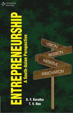 Book cover number 1 for Entrepreneurship: A South-Asian Perspective written by T. V. Rao, Donald F. Kuratko published by Cengage Learning India Private Limited
