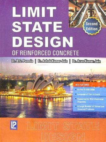 Book cover number 1 for Limit State Design written by B. C. Punmia, Ashok K. Jain, Arun K. Jain published by Laxmi Publications (P) Ltd.
