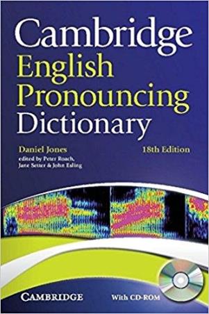 Book cover number 1 for Cambridge English Pronouncing Dictionary With CD-Rom written by Daniel Jones published by Cambridge University Press