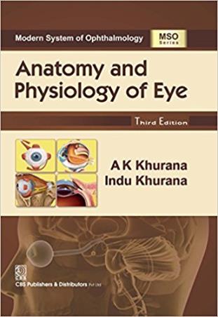 Book cover number 1 for Anatomy And Physiology Of Eye written by A. K. Khurana, Indu Khurana published by CBS Publishers & Distributors Pvt. Ltd.