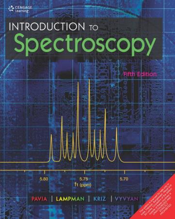 Book cover number 1 for Introduction To Spectroscopy written by Donald L. Pavia published by Cengage Learning India Private Limited
