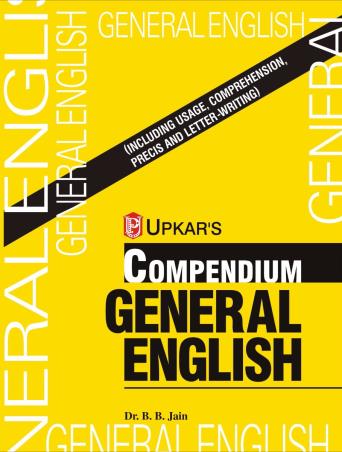 Book cover number 1 for Compendium General English written by B. B. Jain published by Upkar Prakashan