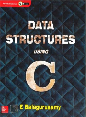 Book cover number 1 for Data Structures Using C written by E. Balagurusamy published by McGraw Hill Education Private Limited