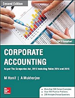 Book cover number 1 for Corporate Accounting written by M. Hanif, A. Mukherjee published by McGraw Hill Education Private Limited
